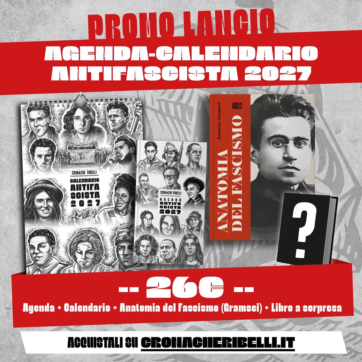 Agenda e calendario 2027 + Anatomia del fascismo e libro in omaggio