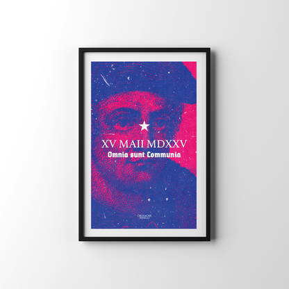 Poster 15 maggio 1525 - Omnia sunt Communia - Rivolta dei contadini tedeschi